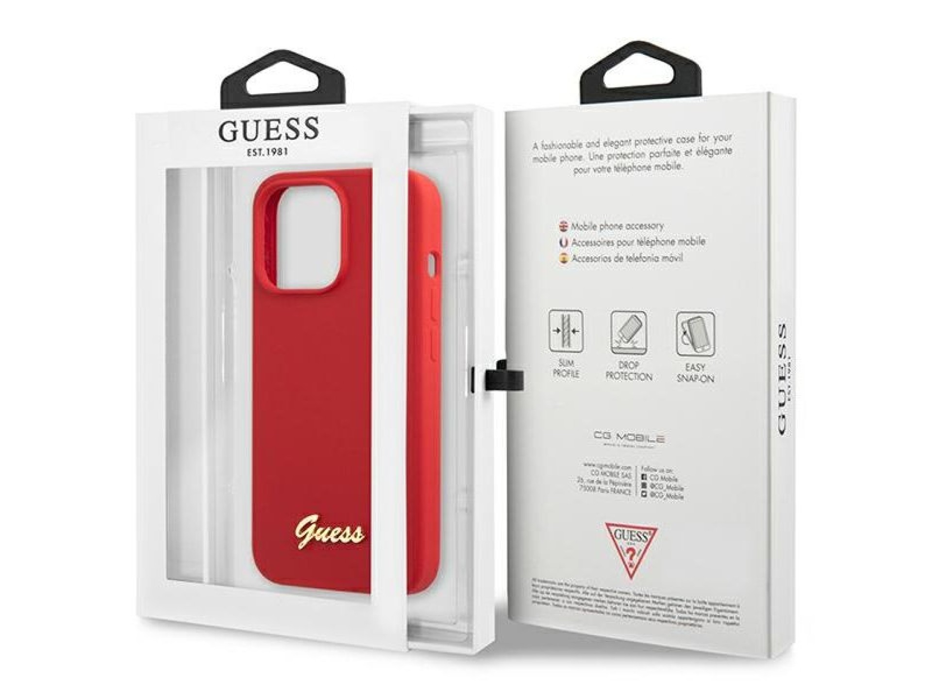 Capa rígida Guess GUHCP13XLSLMGRE para iPhone 13 Pro Max 6.7