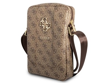 Bolsa Guess GUTB10G4GFBR 10" marrom / marrom 4G com logo grande em metal