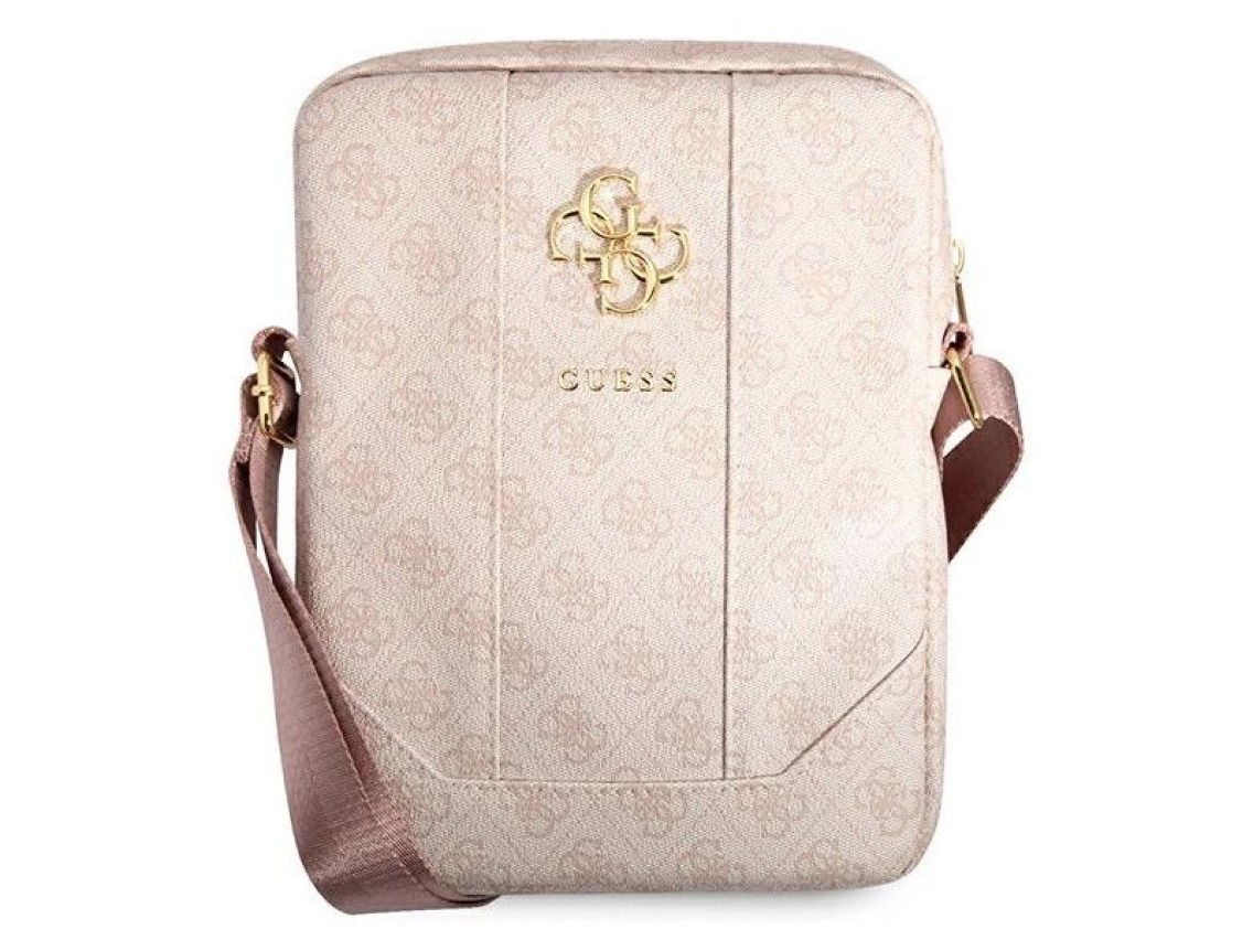 Bolsa Guess GUTB10G4GFPI 10" rosa/rosa com logo grande em metal 4G