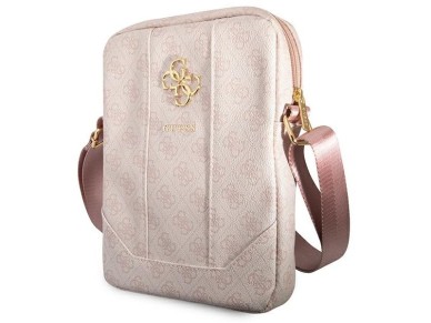 Bolsa Guess GUTB10G4GFPI 10" rosa/rosa com logo grande em metal 4G