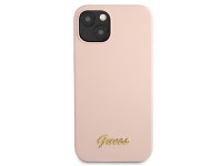 Funda rígida Guess GUHMP13MLSLMGLP para iPhone 13 de 6,1" en rosa claro/rosa claro, de silicona con Funda rígida Guess GUHMP13MLSLMGLP para iPhone 13 de 6,1" en rosa claro/rosa claro, de silicona con