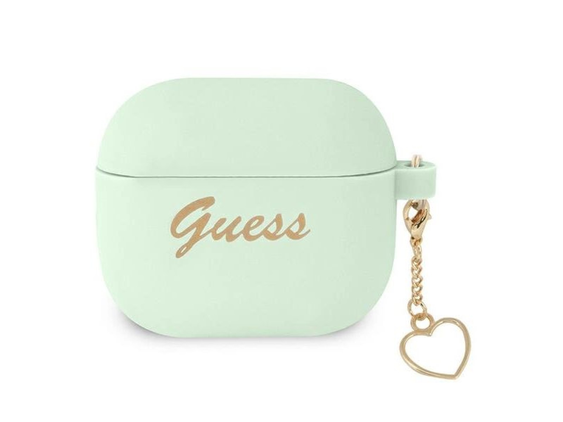 Guess GUA3LSCHSN AirPods 3 cover green/green Silicone Charm Heart Collection
