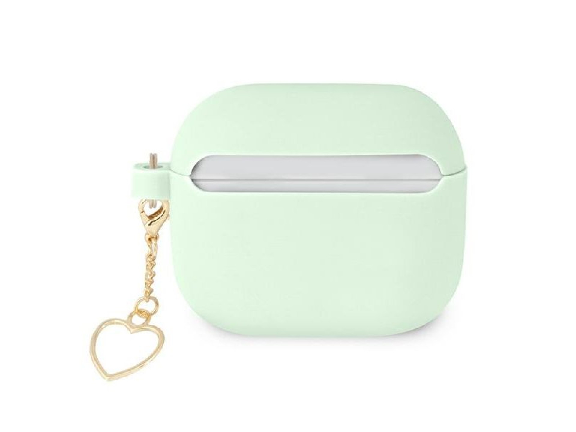 Guess GUA3LSCHSN AirPods 3 cover green/green Silicone Charm Heart Collection