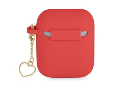 Guess GUA2LSCHSR AirPods cover red/red Silicone Charm Heart Collection Guess GUA2LSCHSR AirPods cover red/red Silicone Charm Heart Collection
