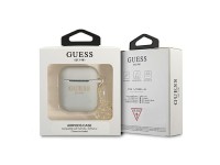 Funda para AirPods Guess GUA2LSC4EG gris/gris de silicona con dije 4G Funda para AirPods Guess GUA2LSC4EG gris/gris de silicona con dije 4G