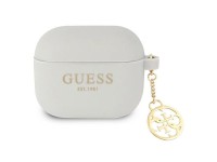 Funda Guess GUA3LSC4EG para AirPods 3, color gris/gris, de silicona, con dije de la colección 4G. Funda Guess GUA3LSC4EG para AirPods 3, color gris/gris, de silicona, con dije de la colección 4G.