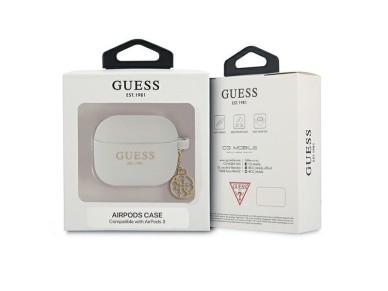 Guess GUA3LSC4EG AirPods 3 cover grey/grey Silicone Charm 4G Collection Guess GUA3LSC4EG AirPods 3 cover grey/grey Silicone Charm 4G Collection