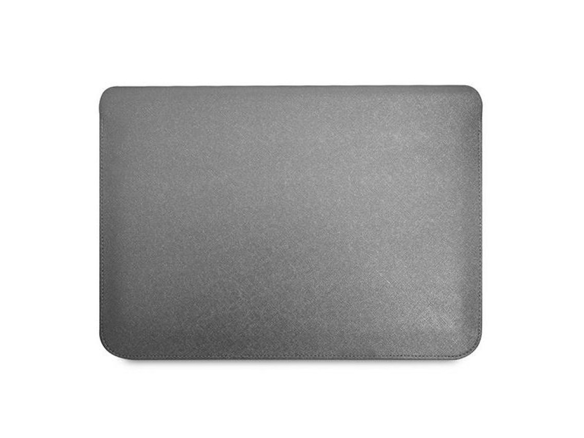 Guess Saffiano Triangle Logo case for a 14" laptop - silver