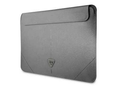 Guess Saffiano Triangle Logo case for a 16" laptop - silver Guess Saffiano Triangle Logo case for a 16" laptop - silver