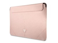 Guess Saffiano Triangle Logo case for a 16" laptop - pink Guess Saffiano Triangle Logo case for a 16" laptop - pink