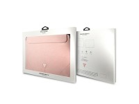 Guess Saffiano Triangle Logo case for a 16" laptop - pink Guess Saffiano Triangle Logo case for a 16" laptop - pink