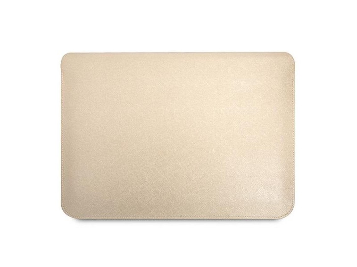 Capa Guess Saffiano Triangle Logo para laptop de 14" - bege
