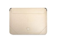 Capa Guess Saffiano Triangle Logo para laptop de 16" - bege