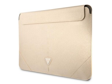 Guess Saffiano Triangle Logo case for a 16" laptop - beige Guess Saffiano Triangle Logo case for a 16" laptop - beige