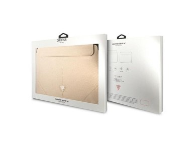 Capa Guess Saffiano Triangle Logo para laptop de 16" - bege Capa Guess Saffiano Triangle Logo para laptop de 16" - bege