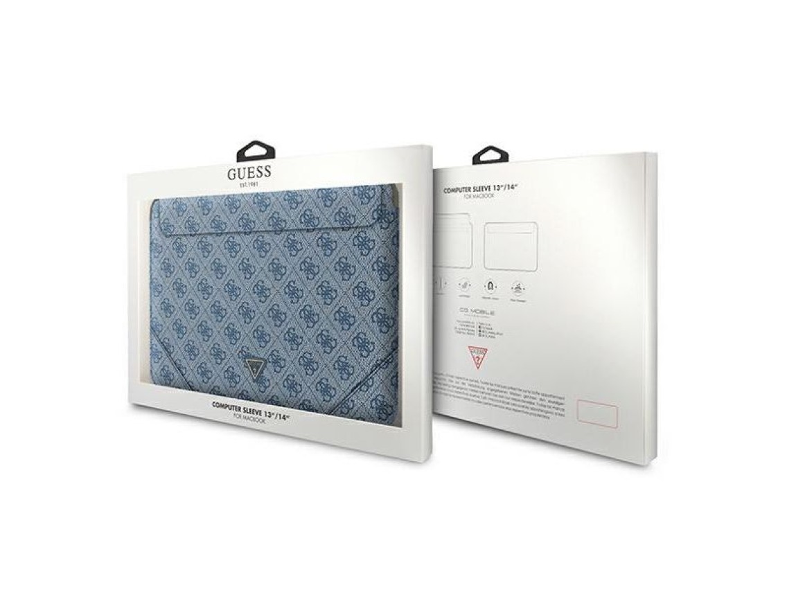 Capa Guess 4G Uptown Triangle Logo para laptop de 13-14" - azul