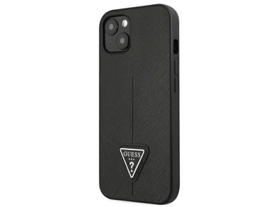 Guess GUHCP13SPSATLK iPhone 13 mini 5,4 "black / black hardcase SaffianoTriangle Logo