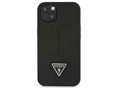 Guess GUHCP13SPSATLK iPhone 13 mini 5,4 "black / black hardcase SaffianoTriangle Logo