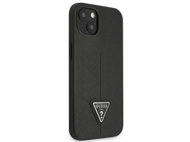 Guess GUHCP13SPSATLK iPhone 13 mini 5,4 "black / black hardcase SaffianoTriangle Logo