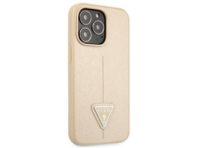 Guess GUHCP13LPSATLE iPhone 13 Pro / 13 6.1" beige/beige hardcase SaffianoTriangle Logo Guess GUHCP13LPSATLE iPhone 13 Pro / 13 6.1" beige/beige hardcase SaffianoTriangle Logo