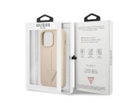 Funda rígida Guess GUHCP13LPSATLE para iPhone 13 Pro / 13 de 6,1" color beige/beige con logo triangu Funda rígida Guess GUHCP13LPSATLE para iPhone 13 Pro / 13 de 6,1" color beige/beige con logo triangu