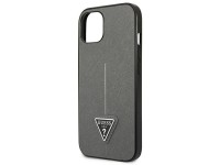 Guess GUHCP13SPSATLG iPhone 13 mini 5,4" prata / capa rígida prateada Saffiano com logotipo triangul Guess GUHCP13SPSATLG iPhone 13 mini 5,4" prata / capa rígida prateada Saffiano com logotipo triangul