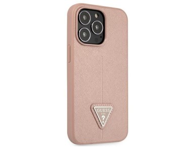 Guess GUHCP13LPSATLP iPhone 13 Pro / 13 6.1" pink/pink hardcase SaffianoTriangle Logo Guess GUHCP13LPSATLP iPhone 13 Pro / 13 6.1" pink/pink hardcase SaffianoTriangle Logo