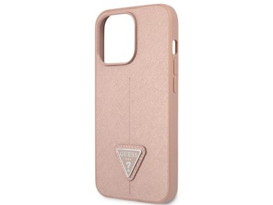 Guess GUHCP13LPSATLP iPhone 13 Pro / 13 6.1" pink/pink hardcase SaffianoTriangle Logo Guess GUHCP13LPSATLP iPhone 13 Pro / 13 6.1" pink/pink hardcase SaffianoTriangle Logo