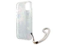 Capa rígida azul/azul Guess GUHCP13SHFLSB para iPhone 13 mini 5.4" com alça de flor Capa rígida azul/azul Guess GUHCP13SHFLSB para iPhone 13 mini 5.4" com alça de flor