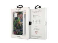 Capa rígida azul/azul Guess GUHCP13SHFLSB para iPhone 13 mini 5.4" com alça de flor Capa rígida azul/azul Guess GUHCP13SHFLSB para iPhone 13 mini 5.4" com alça de flor