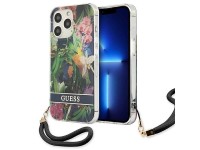 Guess GUHCP13LHFLSB iPhone 13 Pro / 13 6.1" blue/blue hardcase Flower Strap