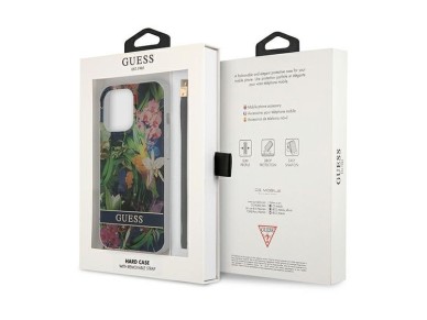 Guess GUHCP13LHFLSB iPhone 13 Pro / 13 6.1" blue/blue hardcase Flower Strap