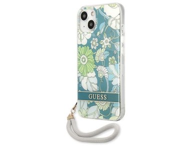 Guess GUHCP13SHFLSN iPhone 13 mini 5.4" green/green hardcase Flower Strap Guess GUHCP13SHFLSN iPhone 13 mini 5.4" green/green hardcase Flower Strap