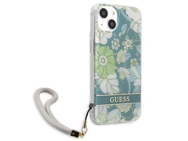 Guess GUHCP13SHFLSN iPhone 13 mini 5.4" green/green hardcase Flower Strap Guess GUHCP13SHFLSN iPhone 13 mini 5.4" green/green hardcase Flower Strap