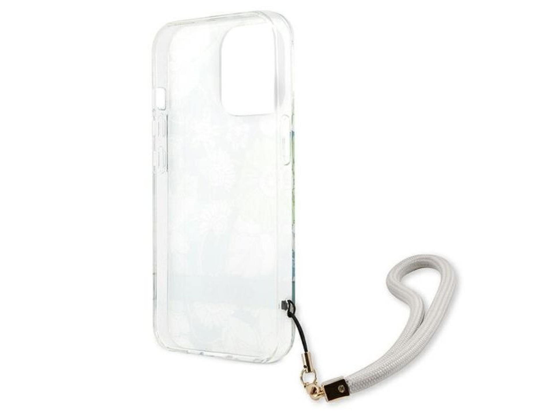 Capa rígida verde/verde com estampa de flores Guess GUHCP13LHFLSN para iPhone 13 Pro / 13 de 6,1