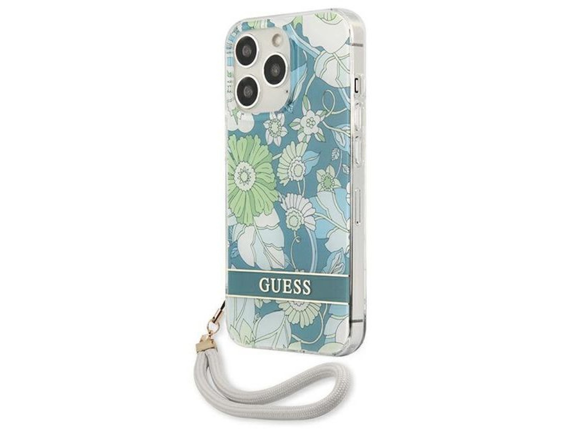 Capa rígida verde/verde Guess GUHCP13XHFLSN para iPhone 13 Pro Max 6.7