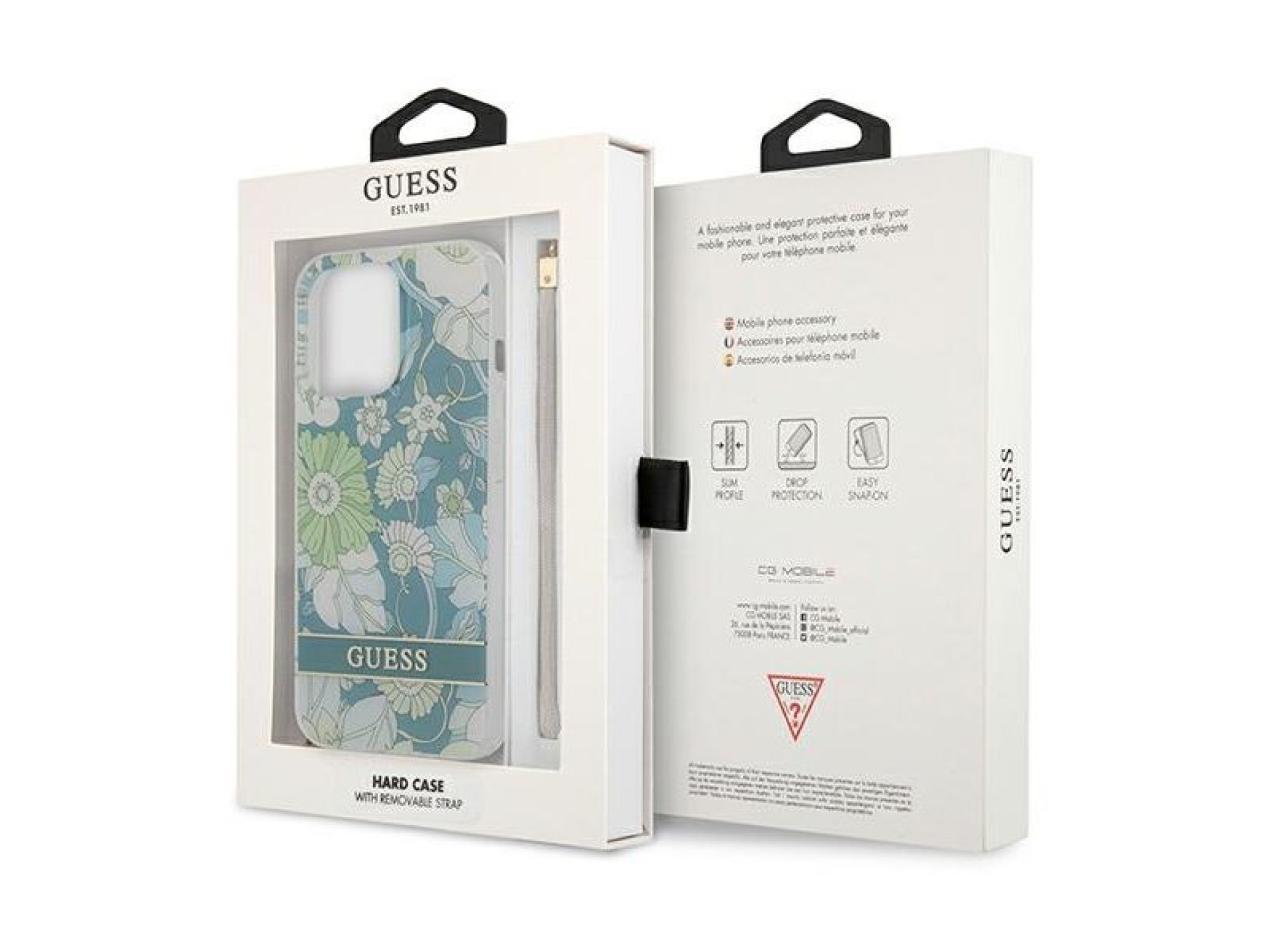 Capa rígida verde/verde Guess GUHCP13XHFLSN para iPhone 13 Pro Max 6.7