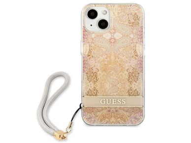 Guess GUHCP13SHFLSD iPhone 13 mini 5.4" gold/gold hardcase Flower Strap Guess GUHCP13SHFLSD iPhone 13 mini 5.4" gold/gold hardcase Flower Strap