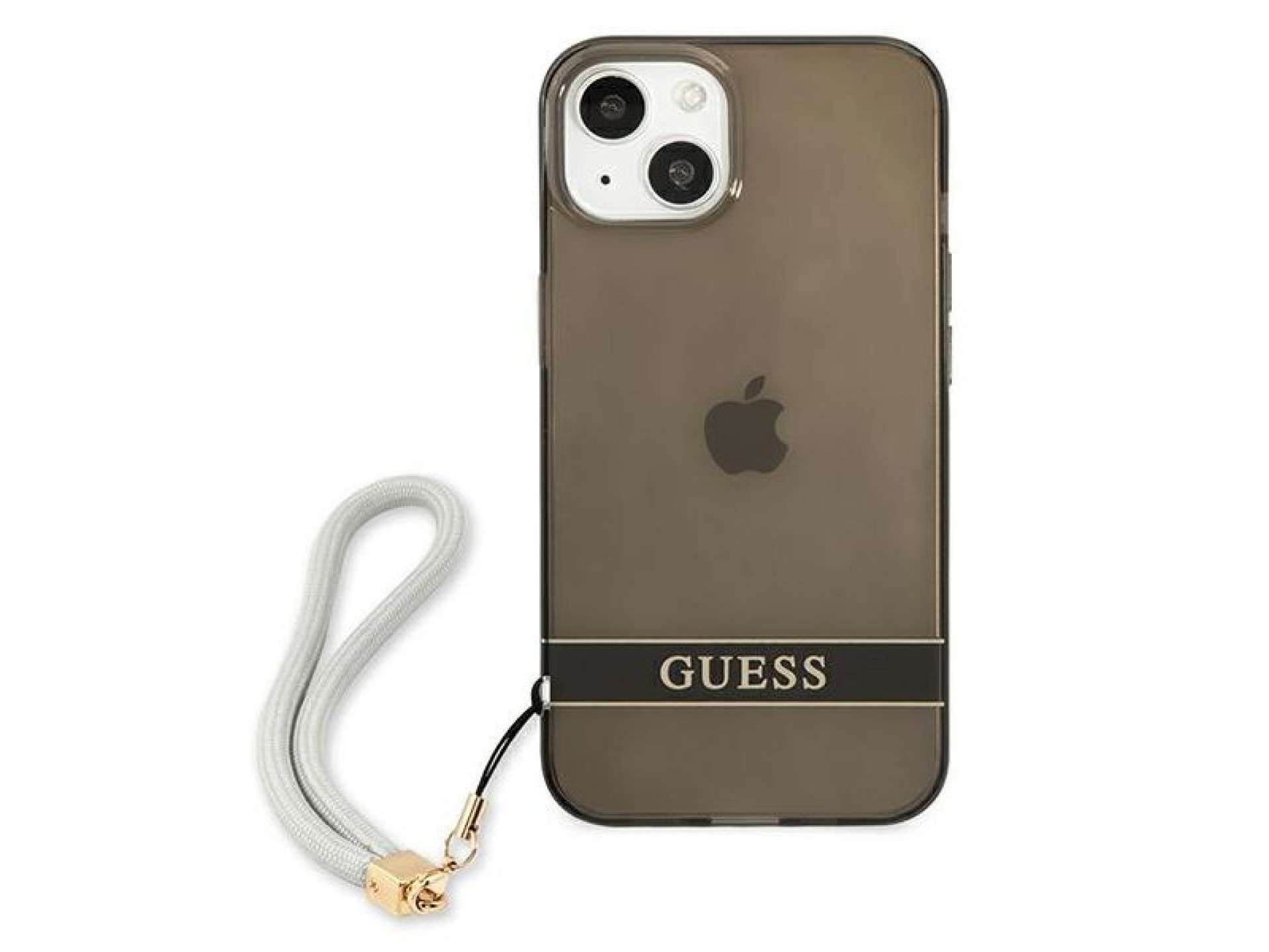Funda rígida translúcida Guess GUHCP13SHTSGSK para iPhone 13 mini de 5,4