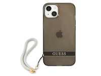 Funda rígida translúcida Guess GUHCP13SHTSGSK para iPhone 13 mini de 5,4" en color negro/negro. Funda rígida translúcida Guess GUHCP13SHTSGSK para iPhone 13 mini de 5,4" en color negro/negro.