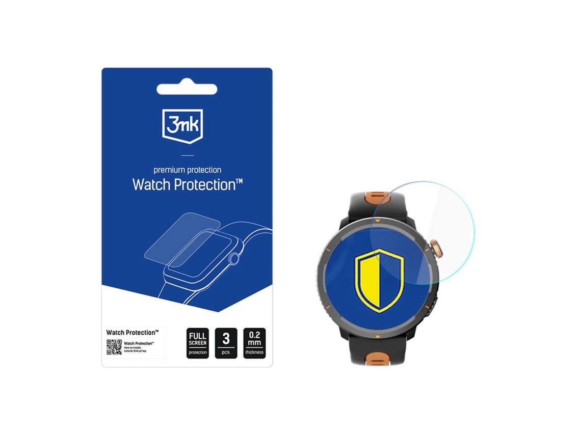 Vidro híbrido FlexibleGlass da 3mk Watch Protection no Hammer Watch 2 Military Edition