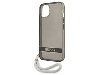 Funda rígida translúcida Guess GUHCP13SHTSGSK para iPhone 13 mini de 5,4" en color negro/negro. Funda rígida translúcida Guess GUHCP13SHTSGSK para iPhone 13 mini de 5,4" en color negro/negro.