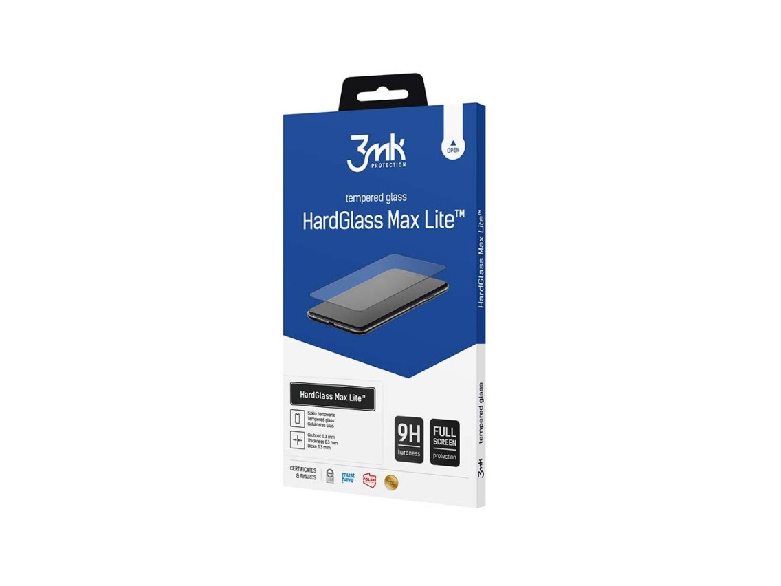 Cristal templado 3mk HardGlass Max Lite negro para Xiaomi Redmi Note 14 PRO / 14 PRO+ 5G