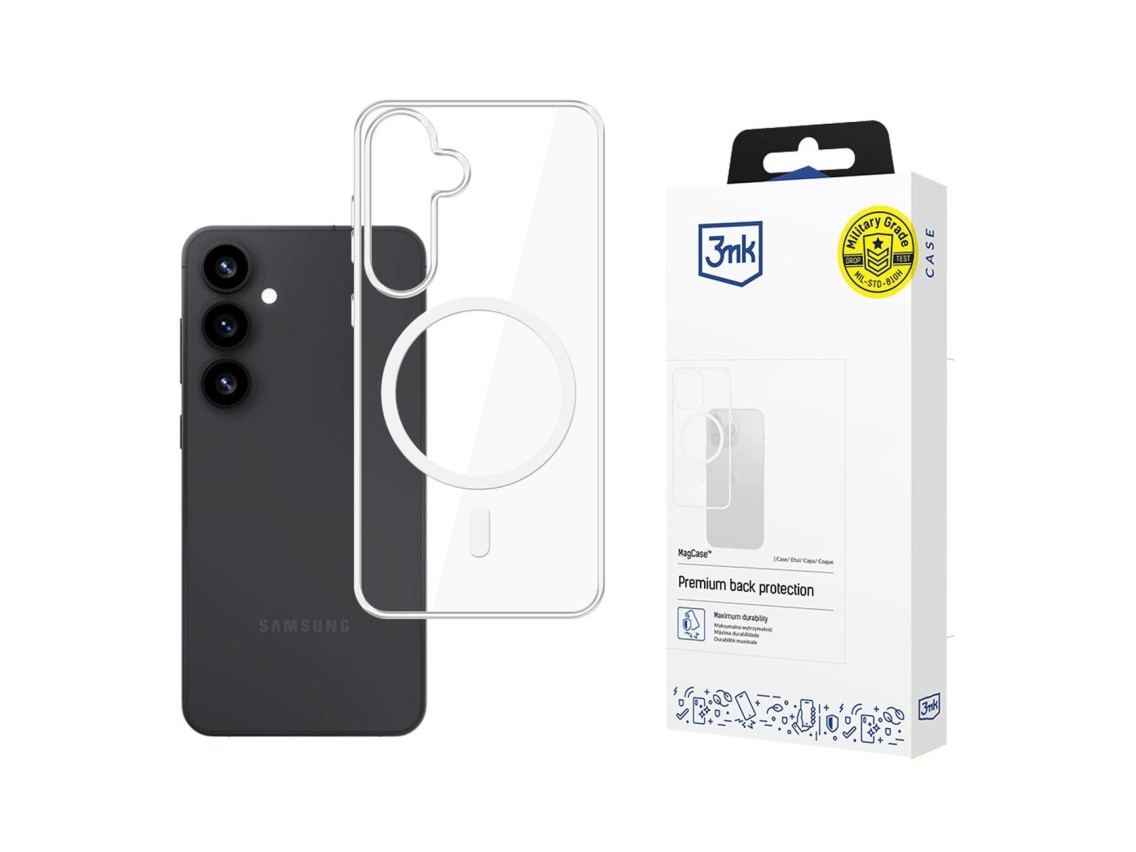 Funda MagCase de 3mk para Samsung Galaxy S25+ - transparente