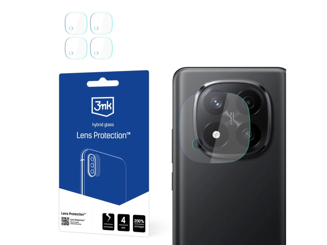 Cristal híbrido para lente de cámara 3mk Protección de lente para Xiaomi Redmi Note 14 Pro+
