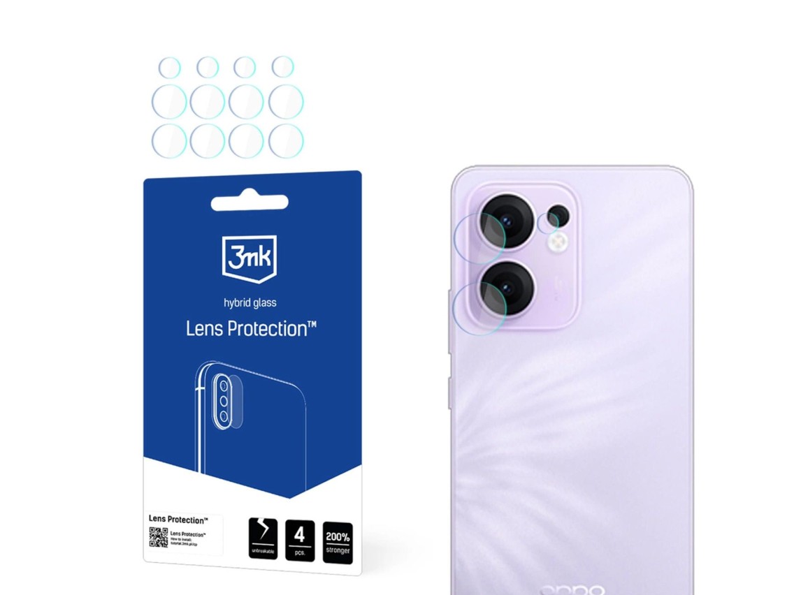 Protector de lente h�brido 3mk para c�mara Oppo Reno 13F 4G