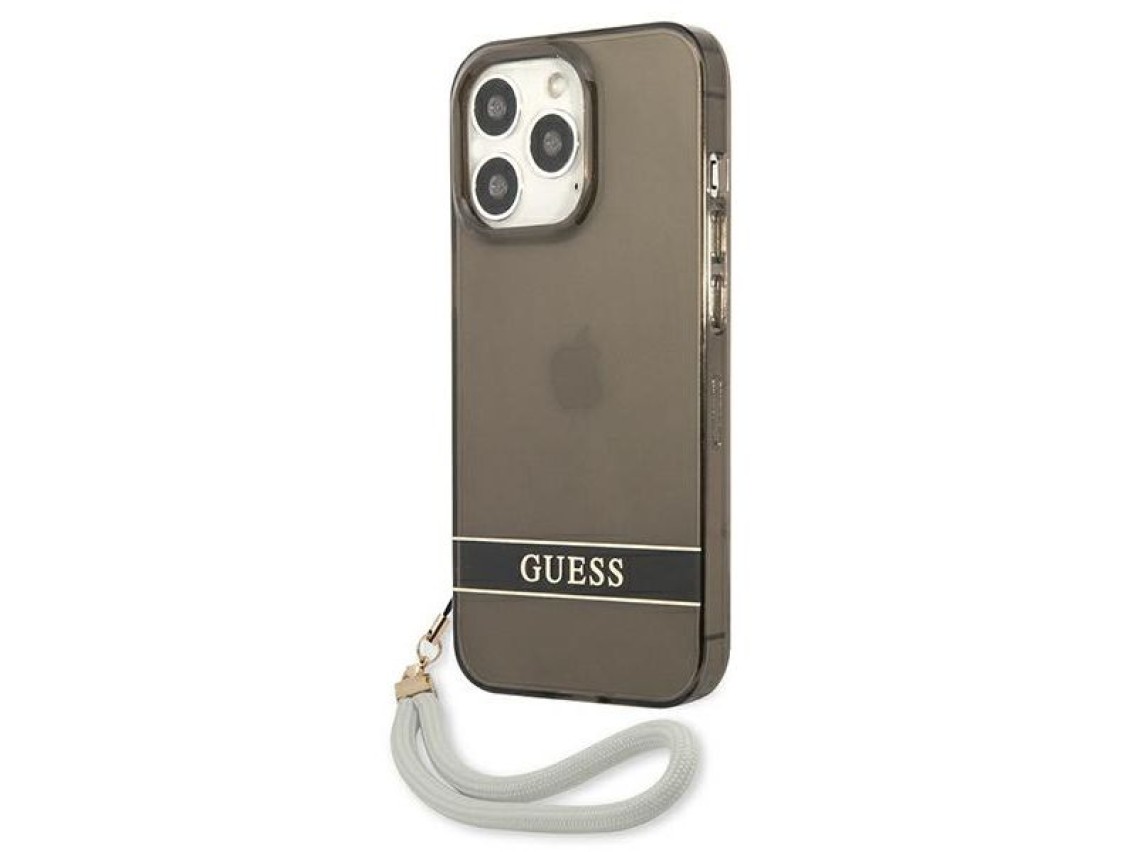 Guess GUHCP13LHTSGSK iPhone 13 Pro / 13 6.1" black/black hardcase Translucent Stap