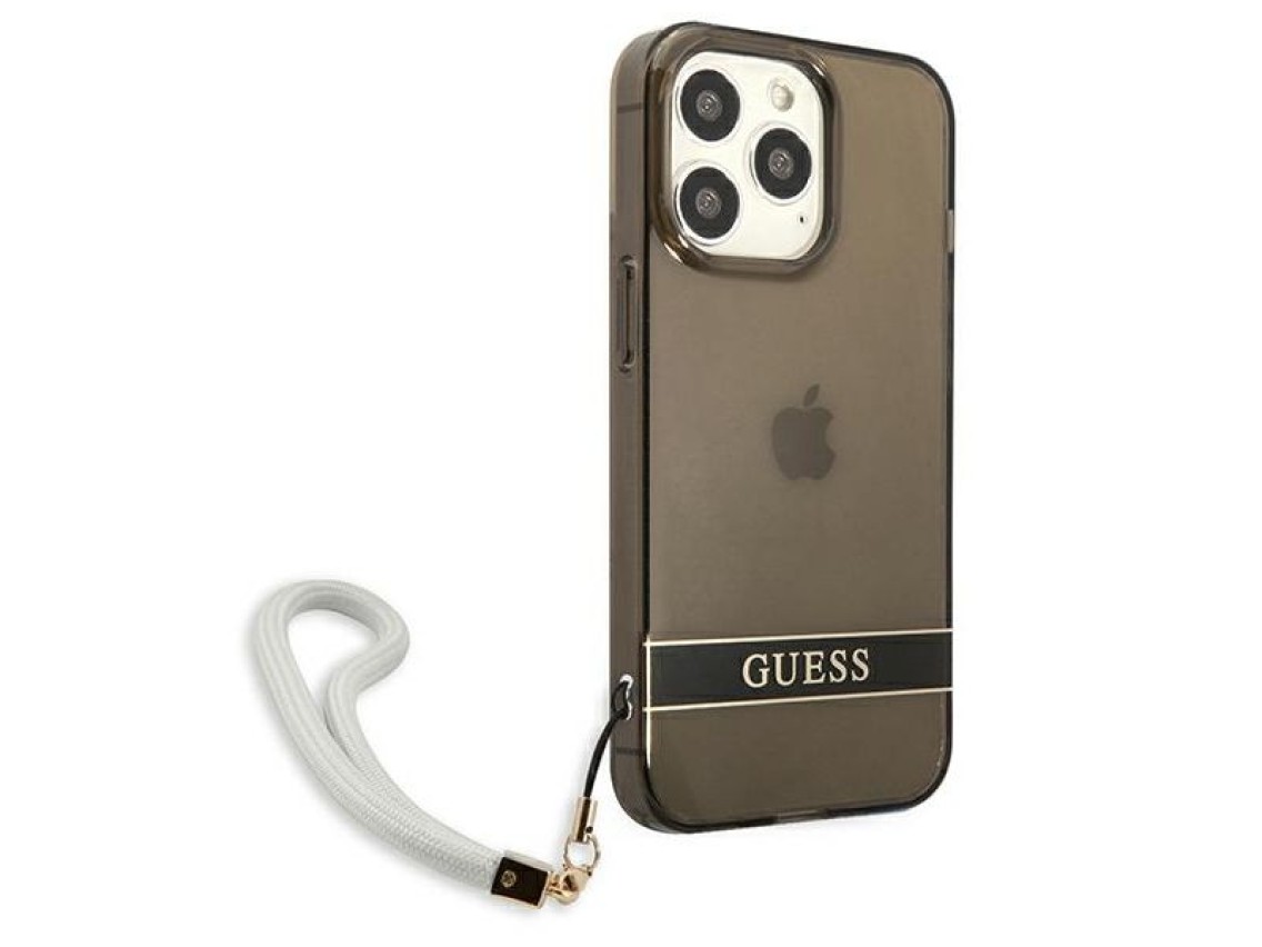 Guess GUHCP13LHTSGSK iPhone 13 Pro / 13 6.1" black/black hardcase Translucent Stap