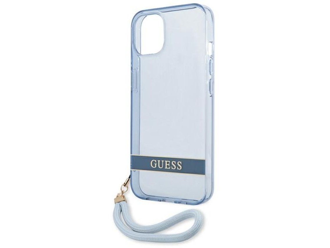 Capa Guess GUHCP13MHTSGSB para iPhone 13 6.1 "azul / capa r�gida azul com al�a transl�cida