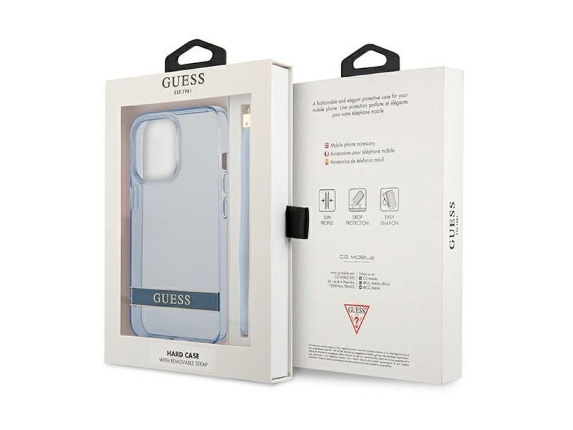 Guess GUHCP13LHTSGSB iPhone 13 Pro / 13 6,1 "blue / blue hardcase Translucent Stap
